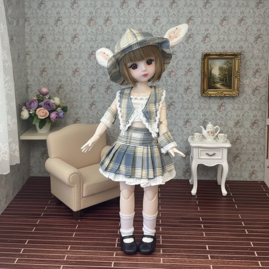 Colorful Dress-Up Doll with Removable Joints and 3D Eyes - 30cm