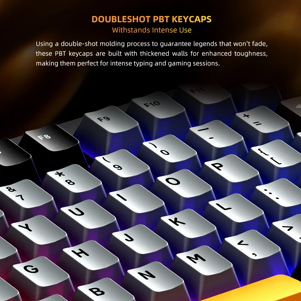 마체니케 K600-B82W 기계식 키보드 트라이 모드 가스켓 마운트 75% ANSI 레이아웃 RGB 백라이트 무선 게이밍 키보드