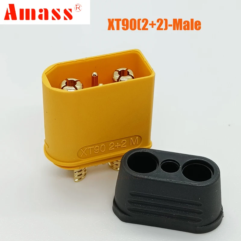 5paris/10Pcs Amass XT90I/XT90(2+2) 플러그 커넥터 RC 모델 배터리 용 4.5mm 금탄 도금 커넥터 플러그 남성 여성