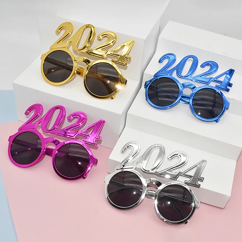 

2024 Glasses Party Sunglasses Eve Years Eyewear Graduation Supplies Funny Photography Props Lasting Tme