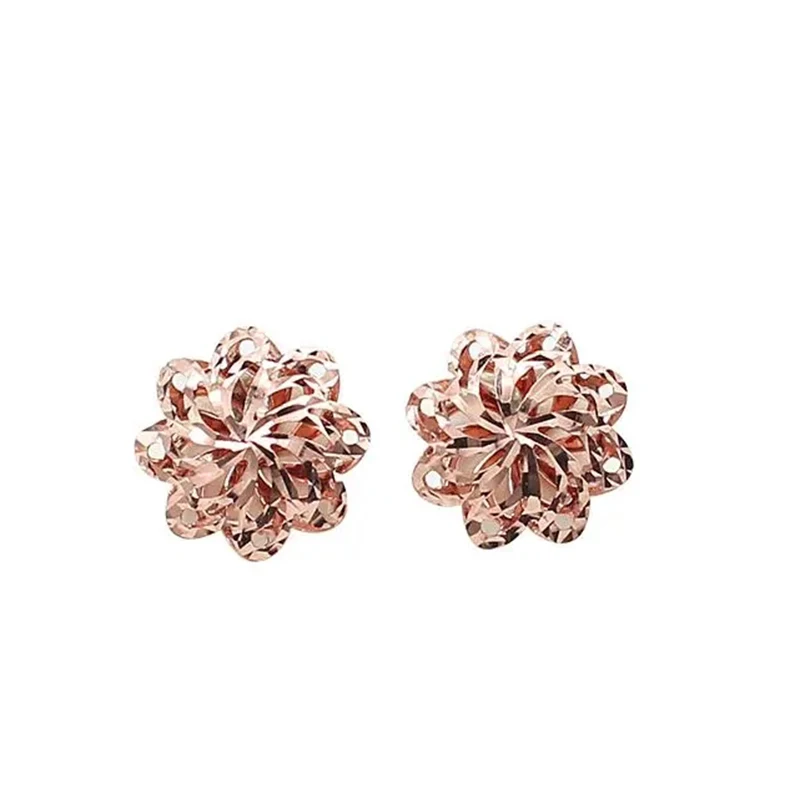 Orecchini A Fiore Donna In Oro Con Cristallo – Design Elegante E Raffinato, Ipoallergenici – Regalo Perfetto Per Ogni Occasione
