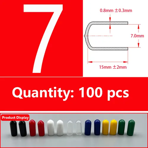 Rubber Cap Sleeve Soft Elasticity Silicone Protective Cover  Sealing Plug Thread Protection Sleeve Black Red White Blue 1.5-24mm - Image 17