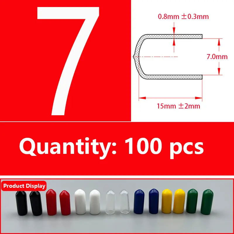 Rubber Cap Sleeve Soft Elasticity Silicone Protective Cover  Sealing Plug Thread Protection Sleeve Black Red White Blue 1.5-24mm - Image 17