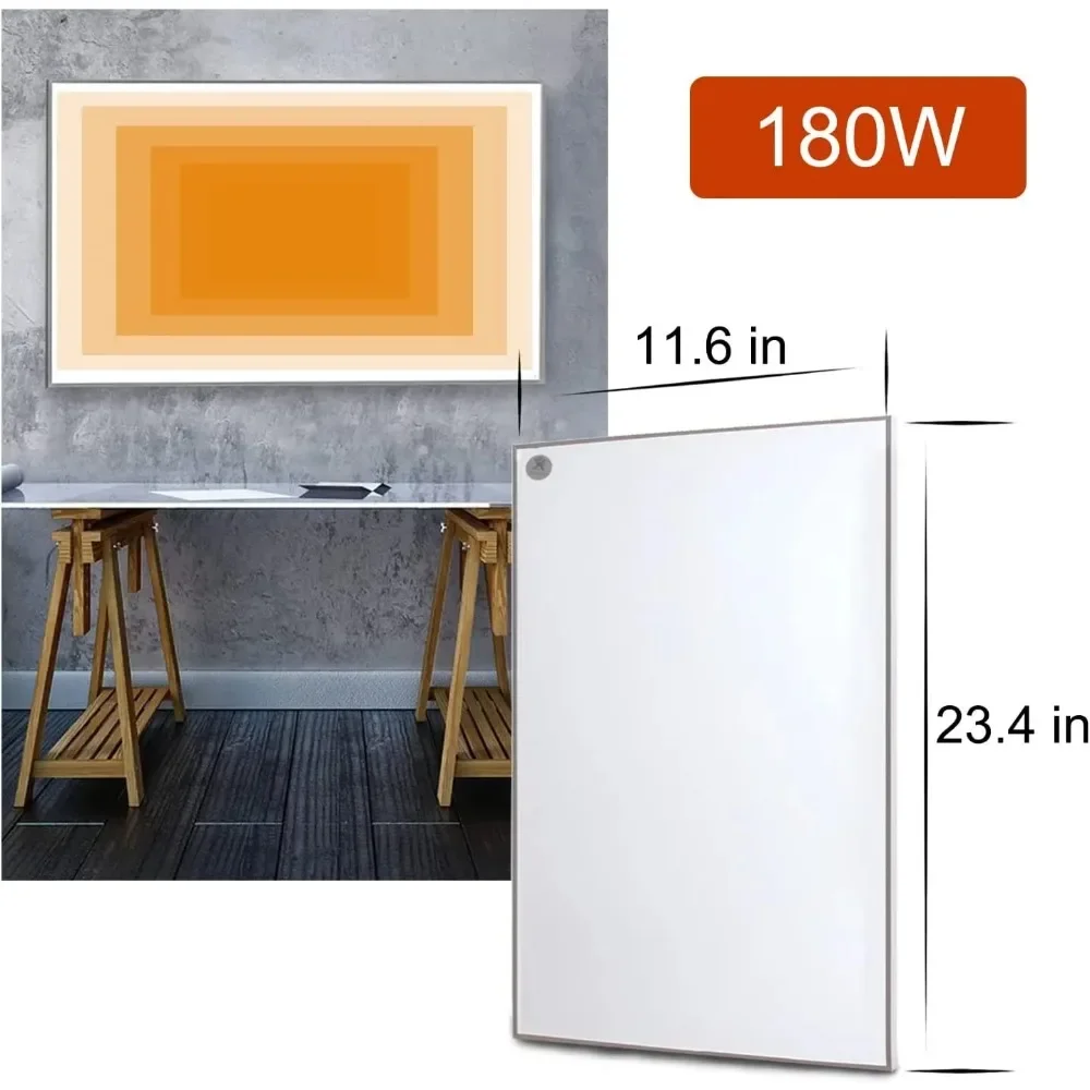 180W 300x600mm Infrared Panel Heater Wall Mounted Conventional Household Winter Constant Temperature Heater Energy Conservation