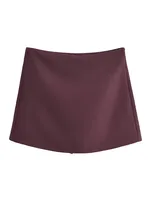 TFMLN nouveau printemps femmes solide jupe mode casual côté fermeture éclair Mini Shorts jupes Vintage taille haute Streetwear Shorts jupes 3
