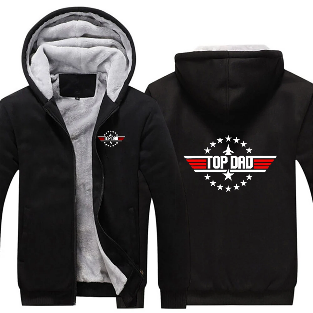 Mens Autumn Winter Hoodie TopGun Jet Logo Printed