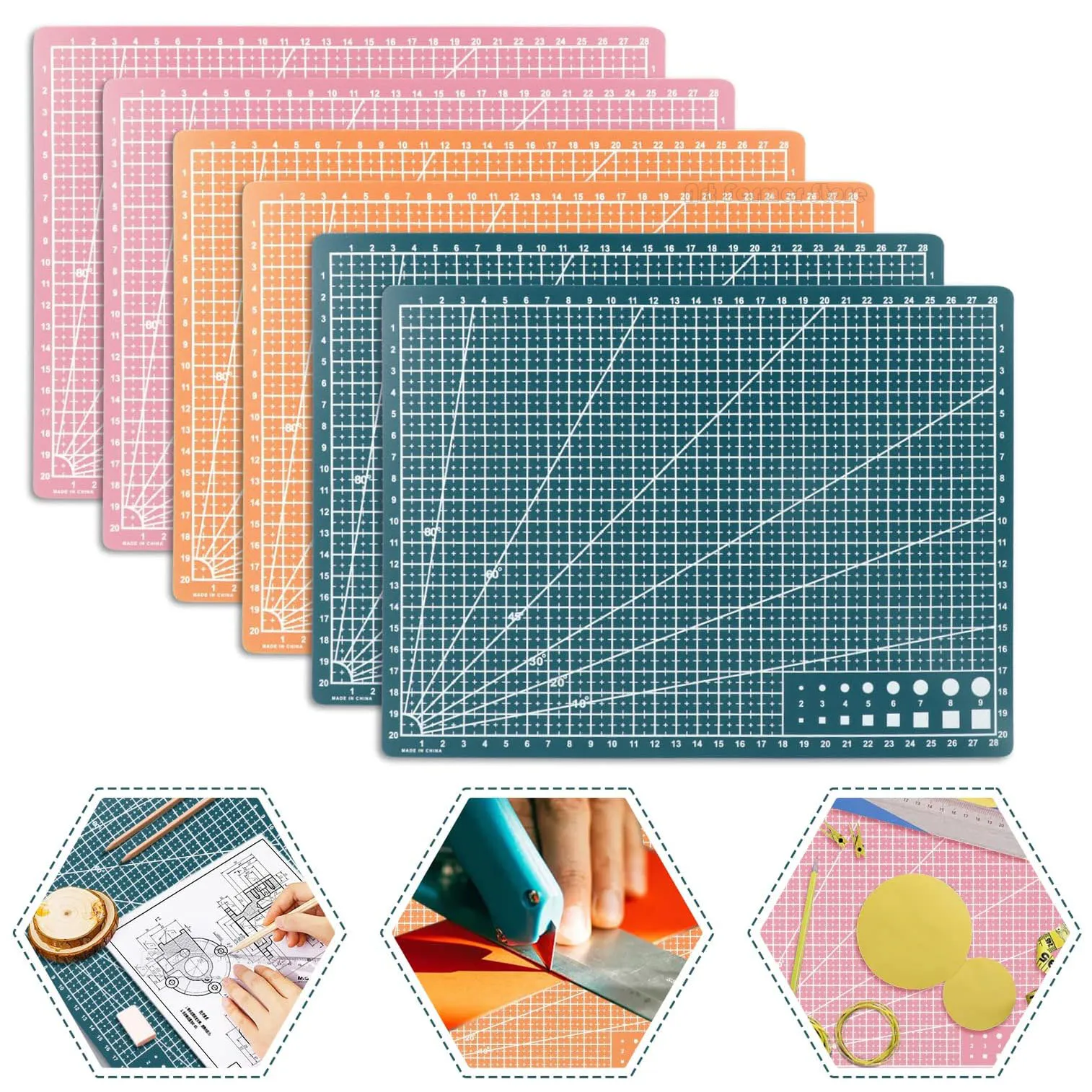 

A3 A4 A5 PVC Cutting Mat Workbench Patchwork Sewing Manual DIY Knife Engraving Leather Cutting Board Single Side Underlay