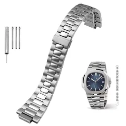 Luxury Stainless Steel Watch Strap for Men's Fine Timepieces, 25mm (Silvery)