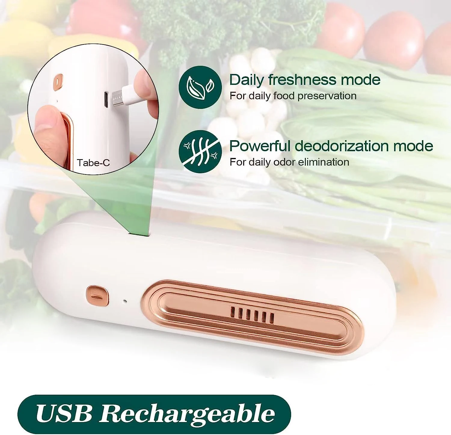 Deodorante Per Frigorifero Frigorifero Ricaricabile Eliminatore Di Odori Fornure Da Cucina Disposivo Di Rimozione Degli Odori Assorbore Di Odori Per Armadio Guardaroba P