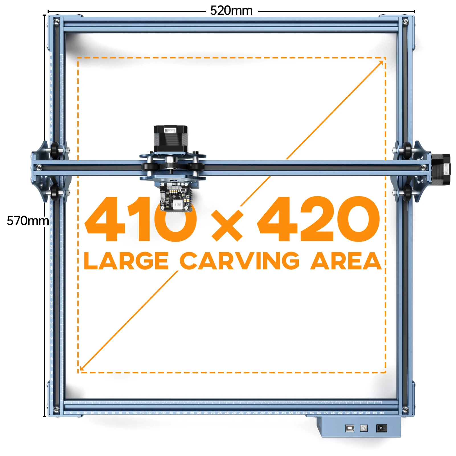 SCULPFUN S9 Full Metal Ultra-fine Laser Engraving Machine Wood Laser Engraver 110-240V(UK Plug) Fast fixed focus design