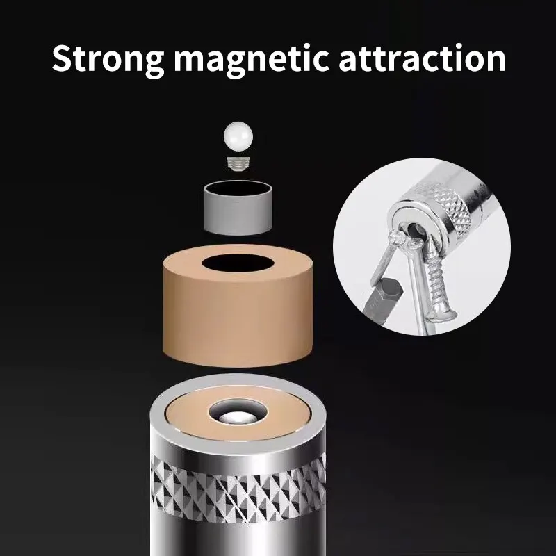 Telescopic Magnetic Pickup Tool Iron Rod Household Automotive Repair And Inspection Strong Magnetic Metal Screw Suction Rod