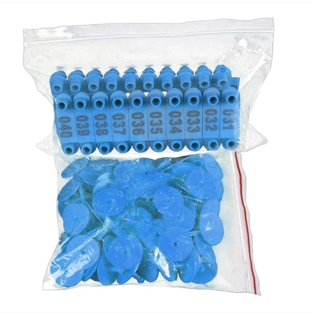 100 PCS Sheep Ear Tags Poultry Farm Animal Identification Signs with Number One_Piece Cattle Sheep Ear Tags Farm Tool 1