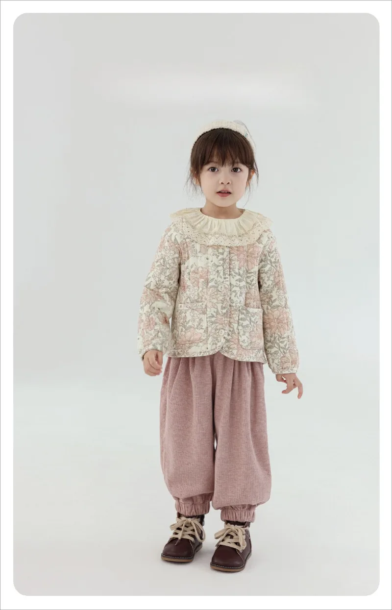 Kids Velvet Jacket - Nordic Style Cotton Coat for Autumn Winter