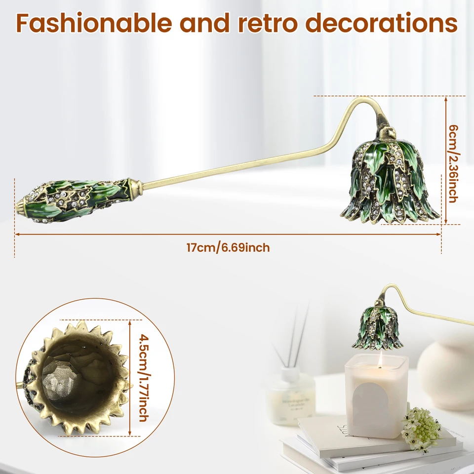 Spegnicandela In Acciaio Inox Con Manico Lungo - Nero, Per Spegnere Candele Senza Schizzi