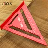 7/12 Inch Thickened 45/90 Degree Angle Ruler Aluminum Alloy Woodworking Triangle Ruler High Precision Carpentry measuring Tools 1