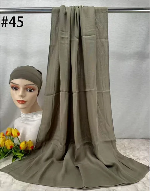 Mini Hijab Modal avec sous-bonnet – Ensemble Basique Extensible, Foulard Fin et Respirant, Protection Solaire, Voile 165*50cm