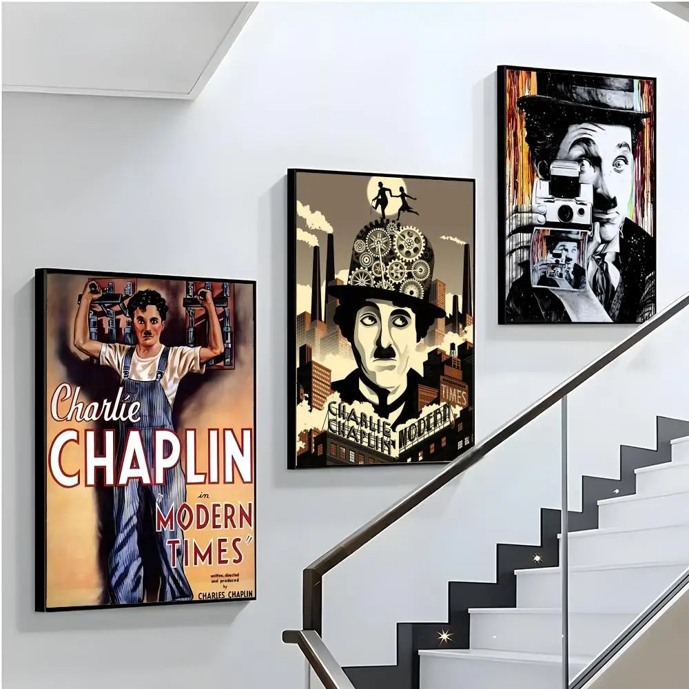 チャーリー・ファニー・C・チャップリンポスター耐久性のある絵画