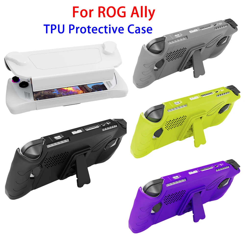 

For ASUS ROG Ally Game Console TPU Protective Shell With Bracket Soft Protection Cases for ROGAlly Full Protective Cover