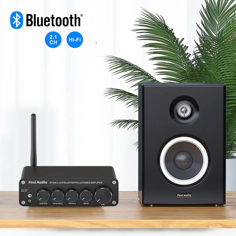 

New Audio Amplifier FOSI BT30D Bluetooth Sound Power Speaker Transmitter 2.1 Channel Bass & Treble Control Amp Audio