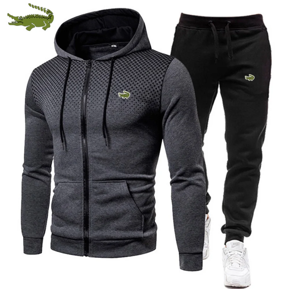 Cartelo Men's Fashion Jogger Sportswear Casual Sweatershirts Sweatpants Streetwear Pullover Printing Plush Sports Suit Men Sets