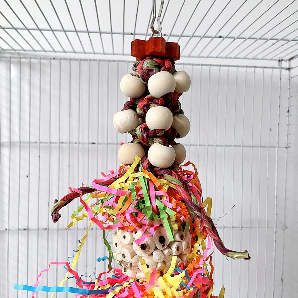 

Игрушки для попугаев, Деревянные красочные измельчители, естественная фотография для ара, африканские рыжинки, какаду, попугай, Какаду