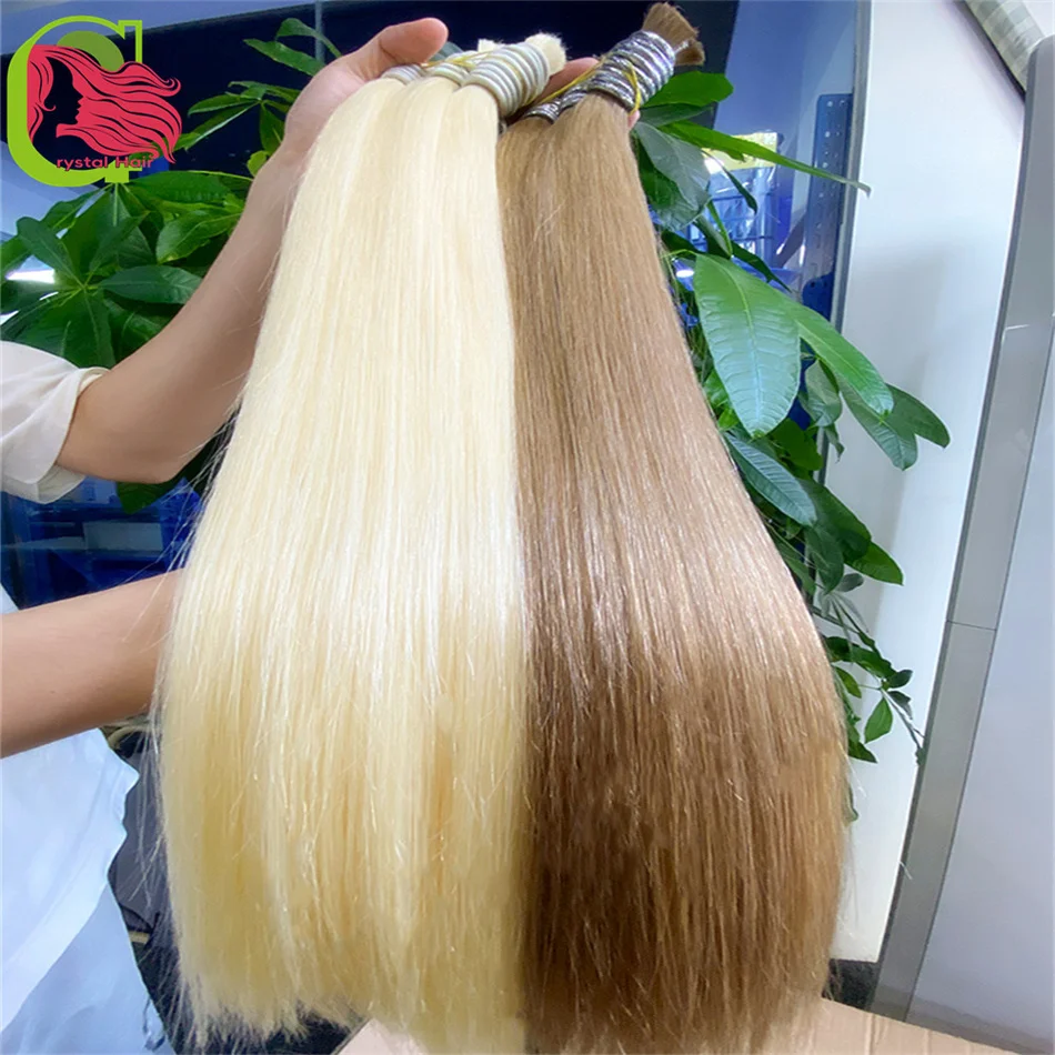 Straight Human Bulk Hair Braiding 18-30 Inch 613 Blonde No Weft Vietnamese for Braiding