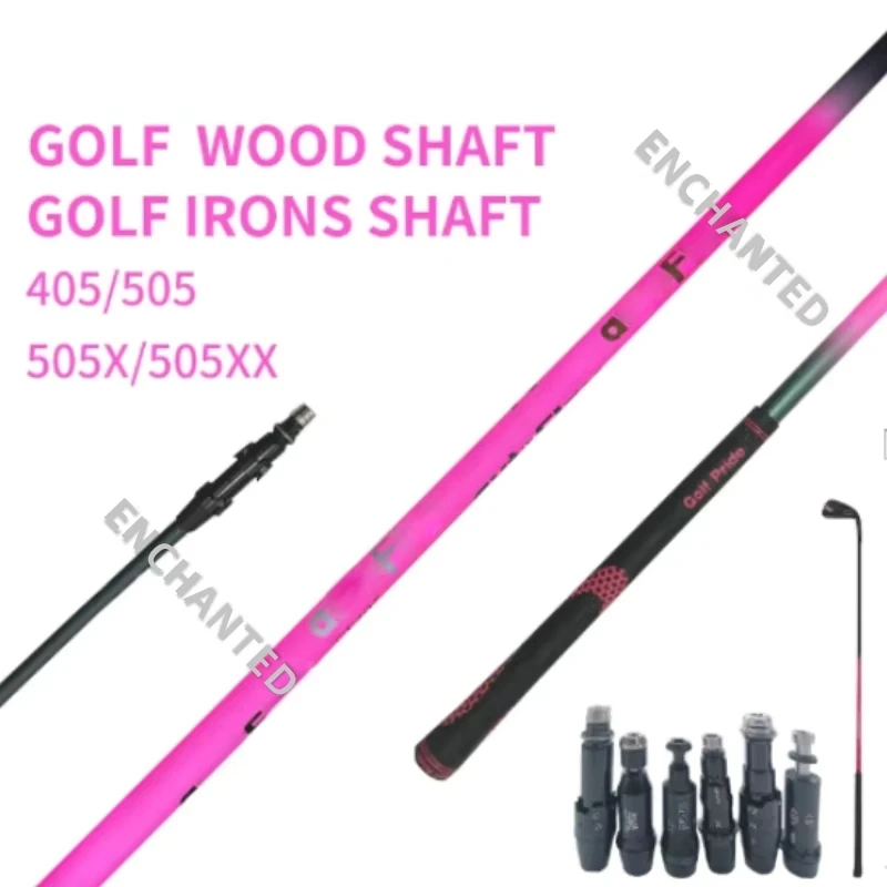 Pink golf club shaft SF405 SF505 SF505x SF505xx 45 inch 39 inch graphite shaft with grip and sleeve tip 0.335