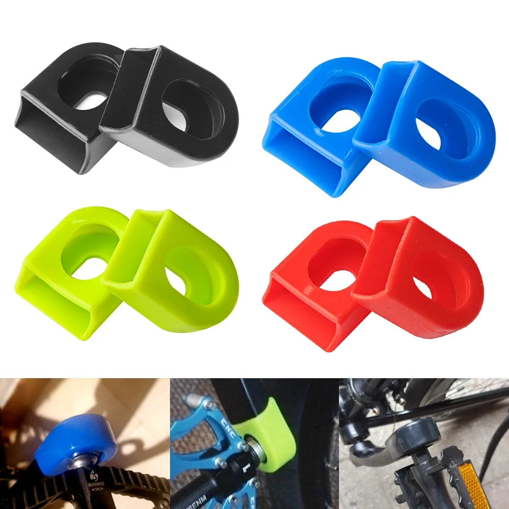 Silicone Sleeve Pedal Crankset Protective Case Bicycle Silicone Crank Cover Protector Mountain Road Bike Cycling MTB Accessories