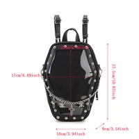 Bat Wings Ita Backpack Enamel Pin Display Shoulder Bag Goth Pin Collector Female Small Clear School Bag Punk Ita Purse Bag 2