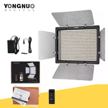 YONGNUO YN600L YN600 LED 비디오 라이트 패널, 색온도 조절 가능, 3200K-5600K 사진 스튜디오 조명 AC 어댑터