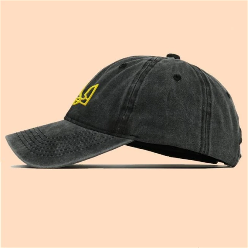 Ukraine Symbol Embroidery Cotton Washed Fashion Sports Baseball Cap Adjstable Hip Hop Dad Hat New Visor Protection Snapback Caps