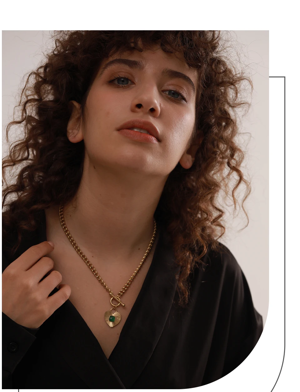 yhpup coração pingente de corrente colar de aço inoxidável prova dwaterproof água jóias verde ágata pedra natural charme moda colar para mulher