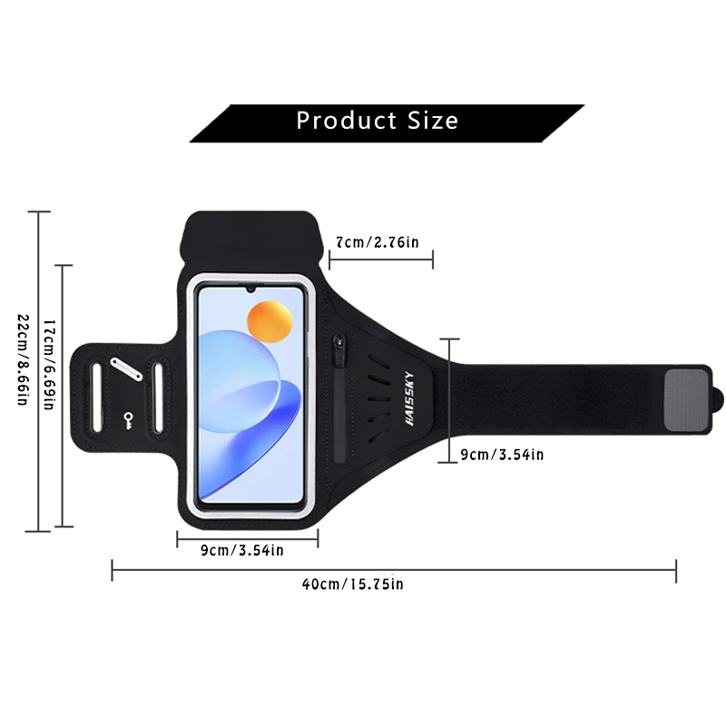 Running Sports Armband Bag For iPhone 16 15 14 13 12 Pro Max 15 Plus Xiaomi Zipper Earphone Pocket Workout Phone Arm Bag phone arm bag