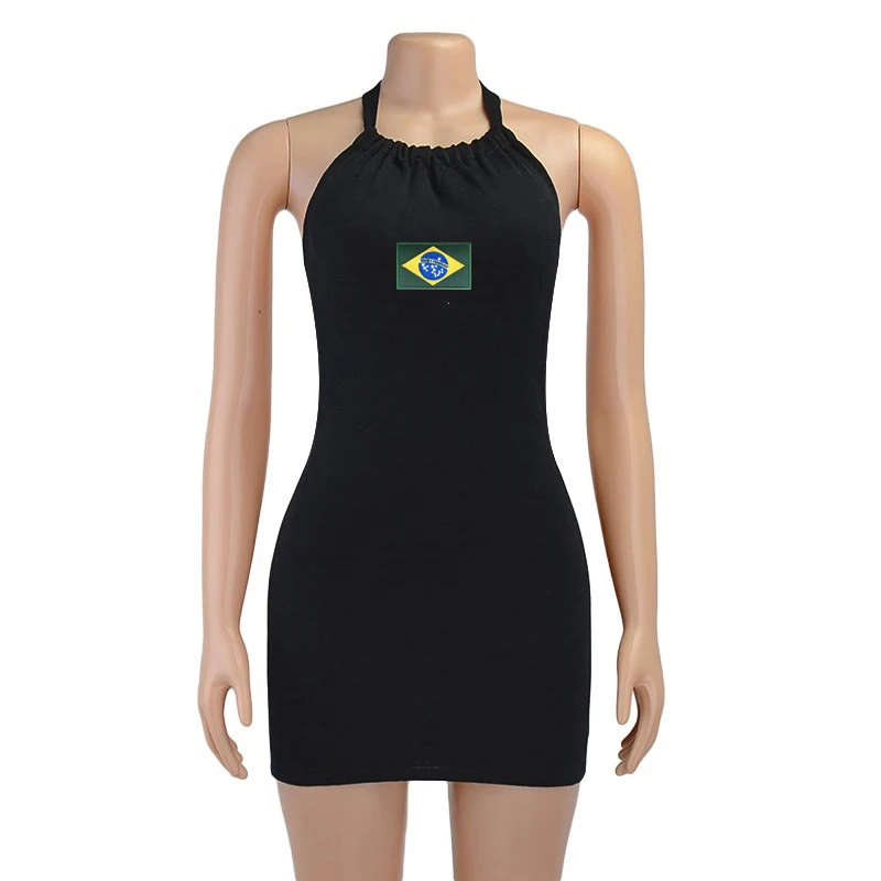 Rückenfreie Stickerei, niedlicher Schmetterling, Fliege, sexy Kleid, Rollkragen, ärmellos, sexy Kleid für Damen, modisches Tank-Elegantes Kleid – Detail 16