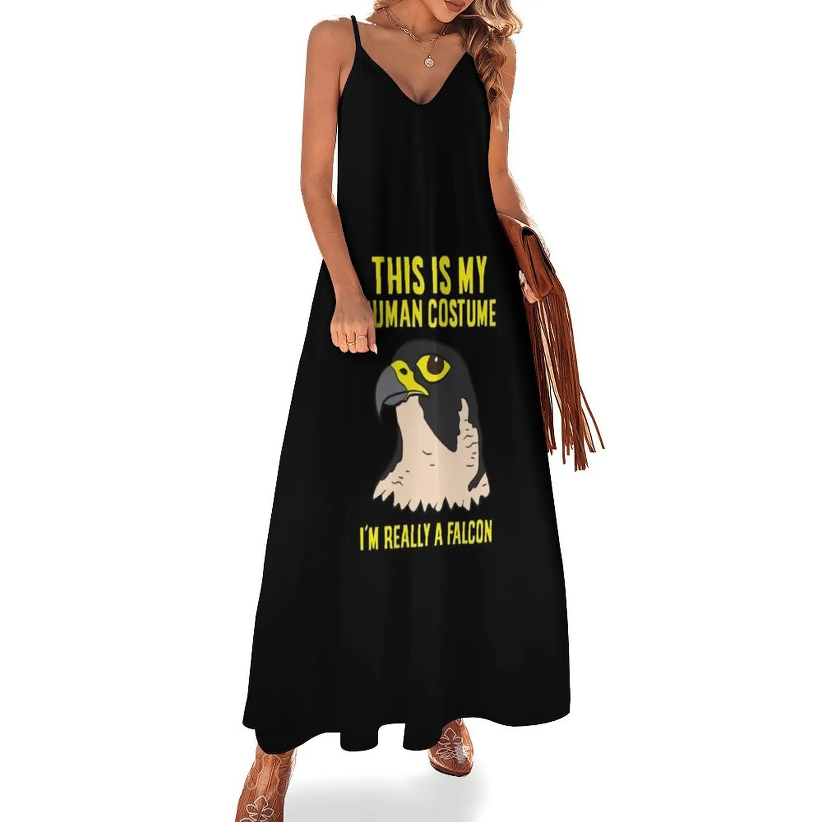 

This Is My Human Costume I'm Really A Falcon Bird Sleeveless Dress dress party night prom dress Beachwear