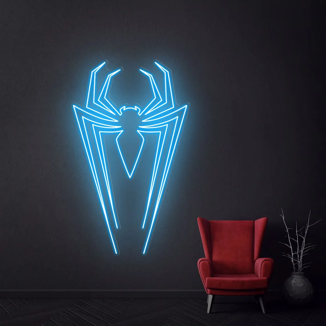 Neon Green Spiderman Logo