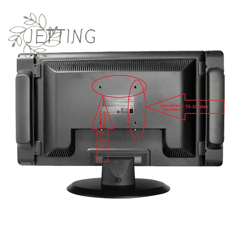 (SMTGDP11)14-26인치 금속 TV 마운트 벽걸이형 스냅 패스너 평면 패널 브래킷 TV 홀더 LCD LED 모니터 TV 프레임 VESA 75/100