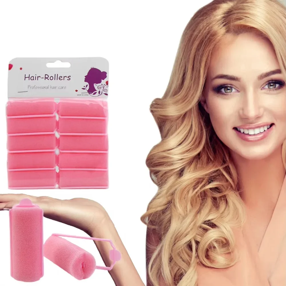 Soft Sponge Foam Cushion Hair Rollers Curlers 12pcs Hair Salon Barber Curls Hairdressing Kit DIY Home Styling hair styling tool hair curling tools