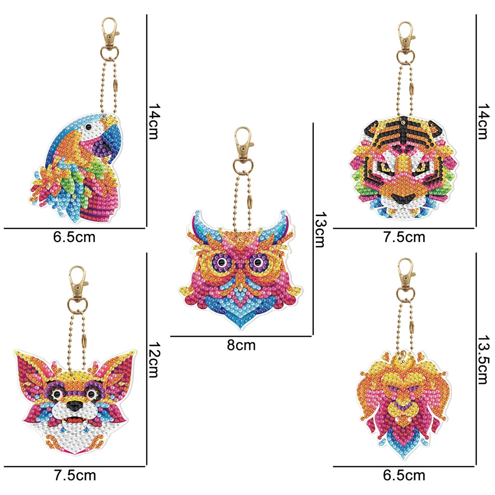 New Design Hippocampus Pattern Keychain 5D Diamond Painting Kits Diamond Embroidery Jewelry cross-stitch Best Gift For Kids 