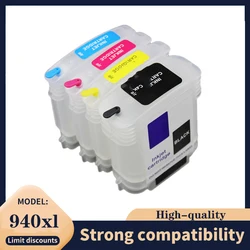 vilaxh With Chip HP940XL HP940 Refillable Ink Cartridge for HP 940XL (940 XL) For HP OfficeJet Pro 8000 8500a 8500