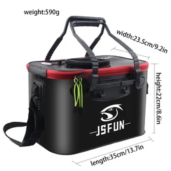 Collapsible Durable EVA Fishing Bucket - Portable Live Fish Container (35cm)