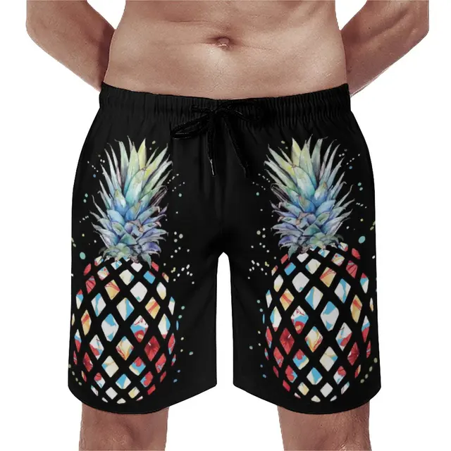 Swingers Pineapple Board Shorts Fruit Men Beach Swimming Trunks Polyester Funny  Swim Trunks - Board Shorts - AliExpress