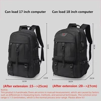 50L 80L Large Travel Backpack Men Separate Shoe Compartment Business Bag Outdoor Sports Waterproof Man Black Storage Backpacks 6