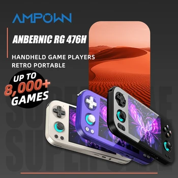 AMPOWN Anbernic RG 476H Console di gioco portatile Schermo touch LTPS da 4,7 pollici Android 13 Lettore di videogiochi retrò portatile Streaming