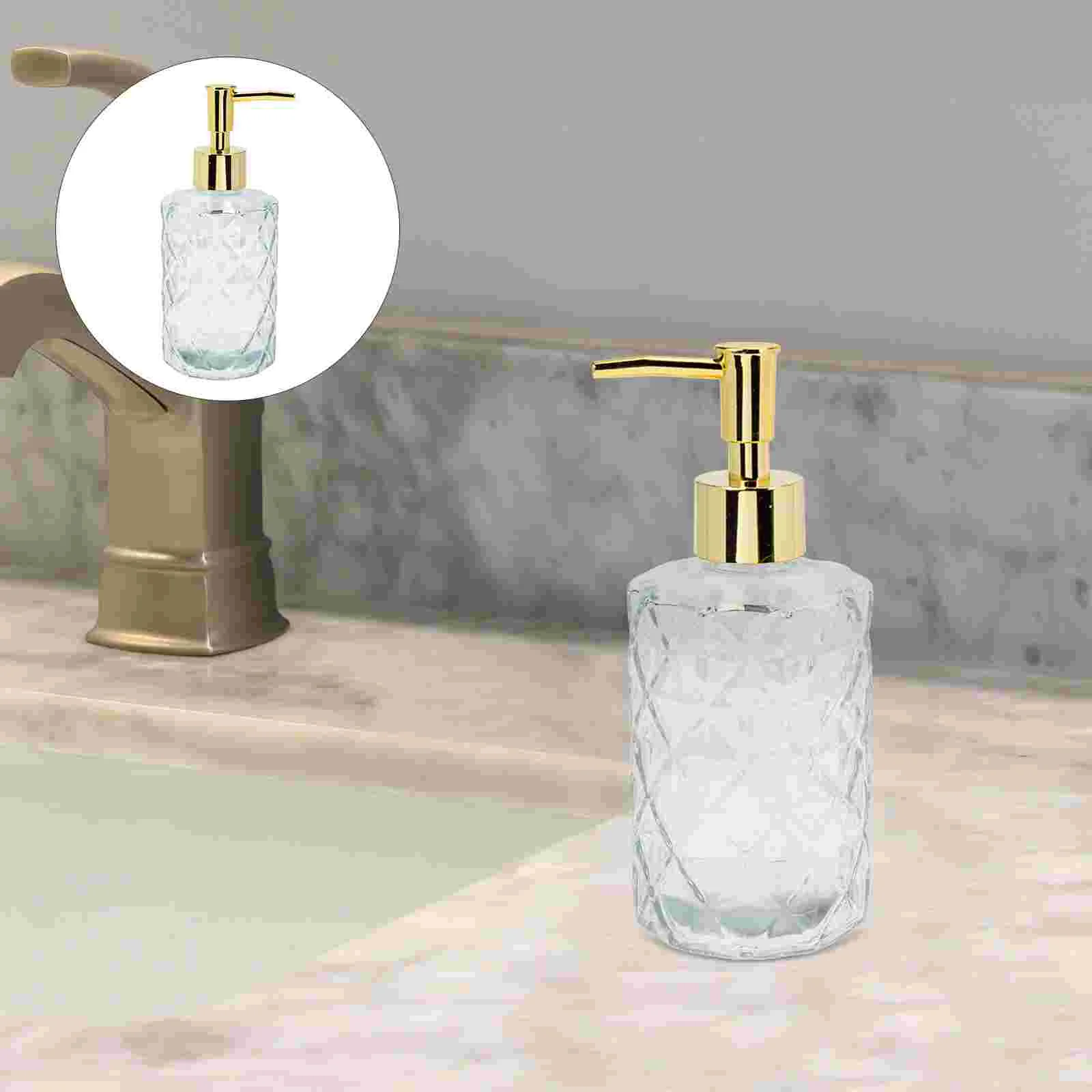 

Kitchen Dish Soap Dispenser for Sink Lotion Glass Toiletry Bottle