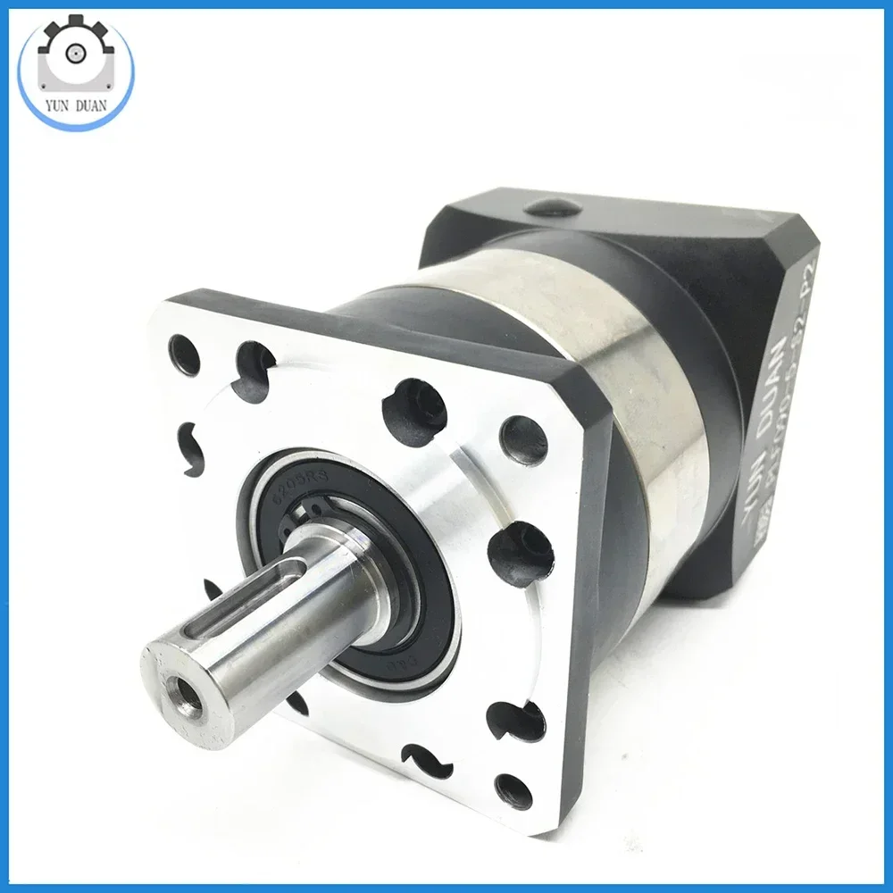 Planetary Gearbox 7 Arcmin 80/90mm Flange 750W Servo Motors Spur Gear Reducer 12.7/14/16/19mm Input Speed Ratio 3:1-100:1