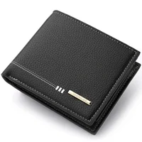 New Men's Wallet Credit Card Holder Zipper Coin Purse High-Quality Lychee Pattern Business Short Wallet for Men Business Wallet 1