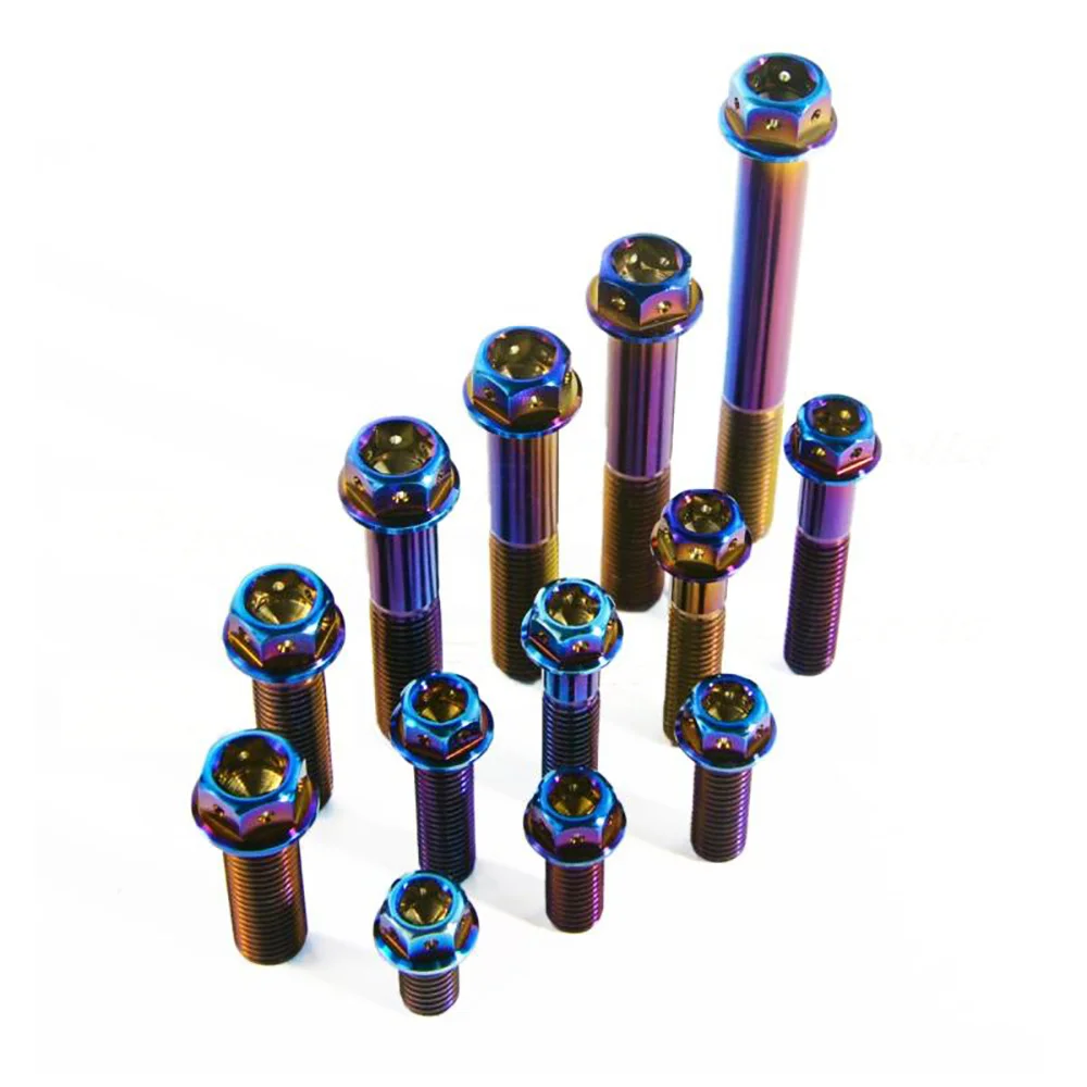 1 Pz M10 Flansch Sechs Lappen Torx Esagonale Allen Schlussel Schraube 50/55/60/65/70/75/80/90Mm Fur Fahrrad Radfahren Motorrad Auto