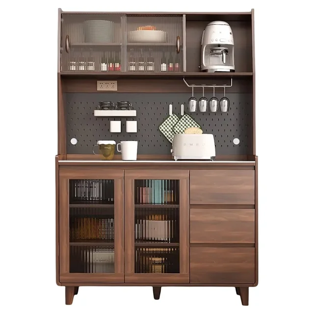 Modern Storage ตู้ไม้ Complete แผ่นระดับเต็มสูงตู้ครัวตู้เสื้อผ้า Nordic หรูหรา Armoire De Rangement เฟอร์นิเจอร์ 6