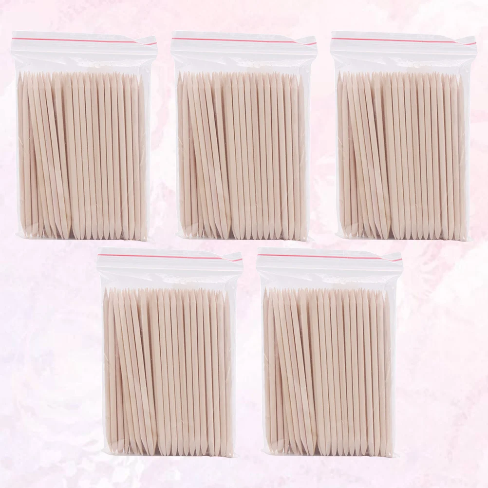 

500 Pcs Beauty Wood Sticks Multi-functional Wood Nail Sticks Nail Sticks Double Sided Wax Applicator Sticks Manicure Pedicure